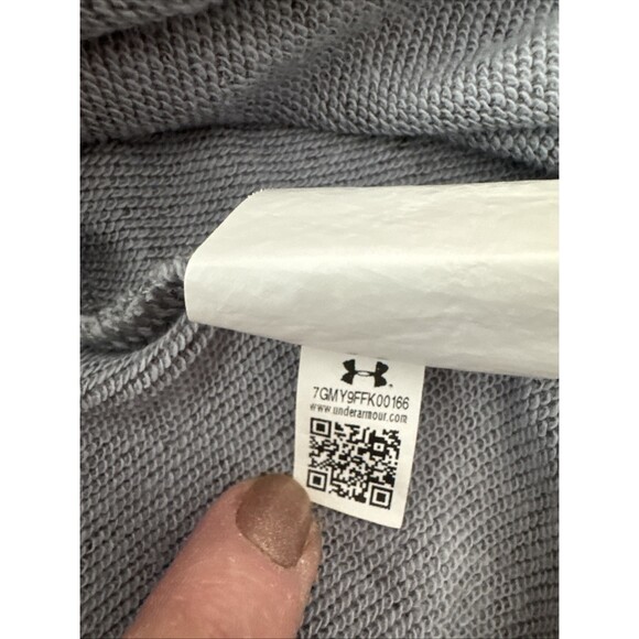 Under Armour Women’s 1/4 Zip XL Gray Fleece Oversized Hoodie Pullover 1351806 - Picture 5 of 10